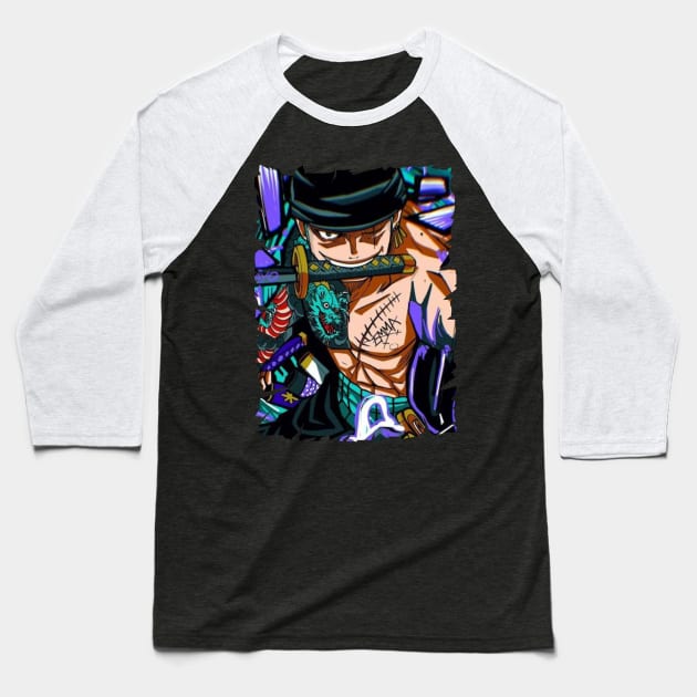 ZORO SAMURAI ANIME Baseball T-Shirt by graficklisensick666